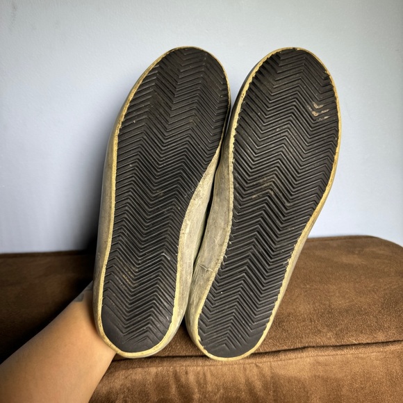 Golden Goose Superstar Sneakers Round Toe Lace Up Low Top Leather in Silver - Picture 14 of 15